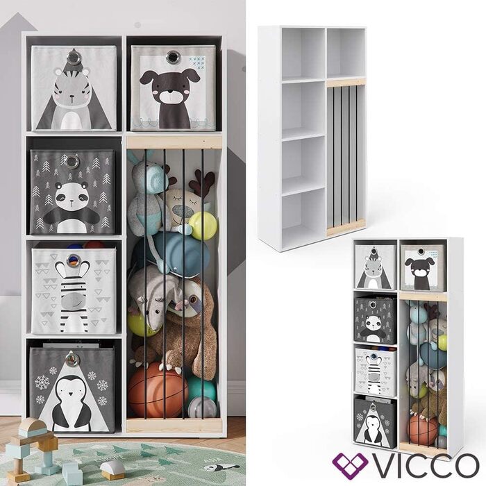 Дитячий стелаж Vicco Marvin білий 72x143 см без коробок