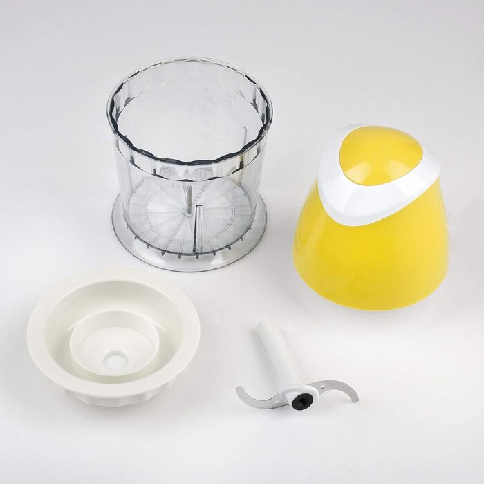 Подрібнювач Girmi TR01, 350 Вт, нержавіюча сталь, імпульсний режим, 500 мл, білий/жовтий