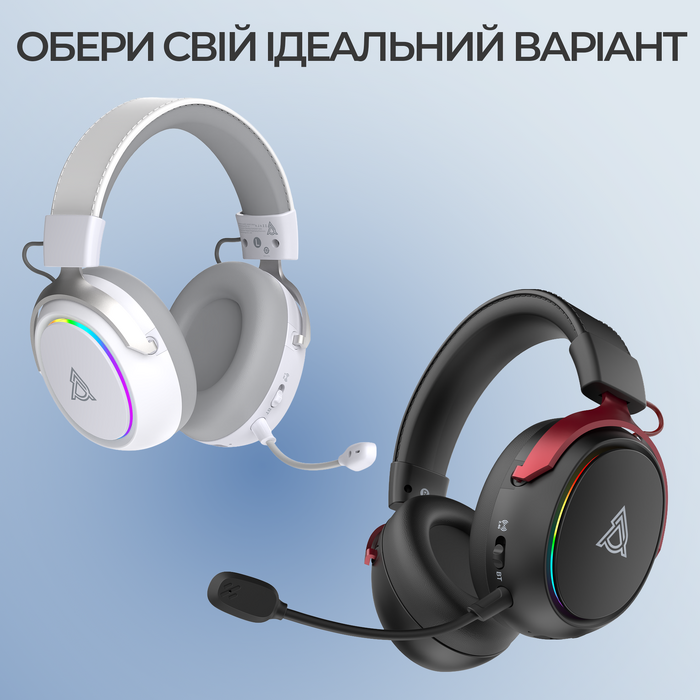 Бездротова ігрова гарнітура Ajazz AHM10 Max Black (AHM10-MAX-B)
