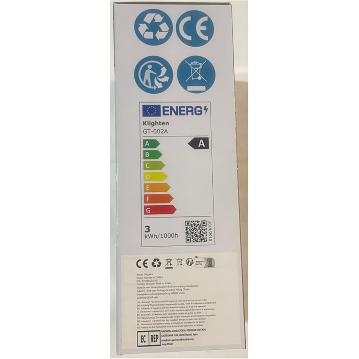 Klighten Диммовані LED акумуляторні настільні лампи, 2 шт, алюмінієві, сенсорне керування, IP54, для спальні та ресторану, тепле світло 3000K, антрацит, USB зарядка