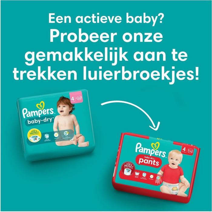 Підгузки Pampers Baby Dry розмір 8 (17+ кг), маленька упаковка, 28 шт.