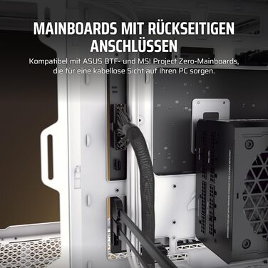Комп'ютерний корпус CORSAIR 2500X mATX, подвійна камера, загартоване панорамне скло, підтримка інвертованої материнської плати, без вентиляторів, чорний/обсидіановий алюміній