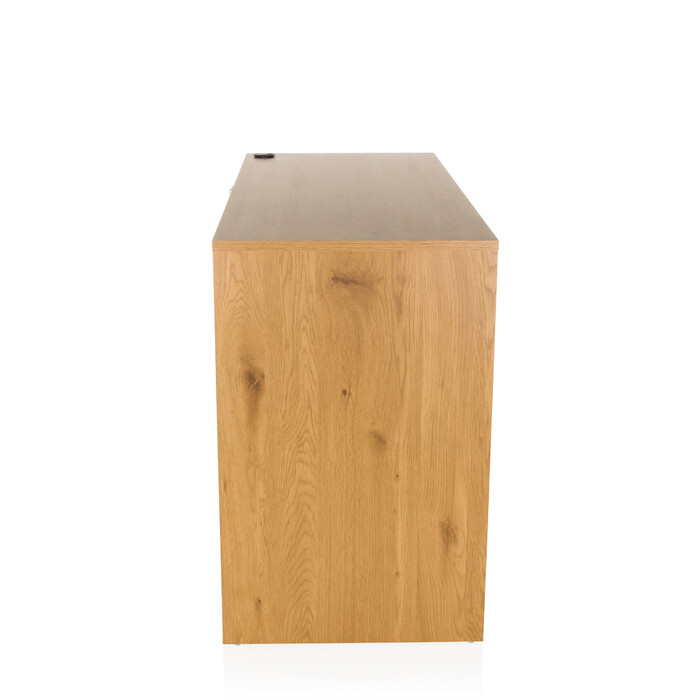 Письмовий стіл BERGA 120x50x78 см, 2 висувні ящики, білий/дуб, hjh LIVING