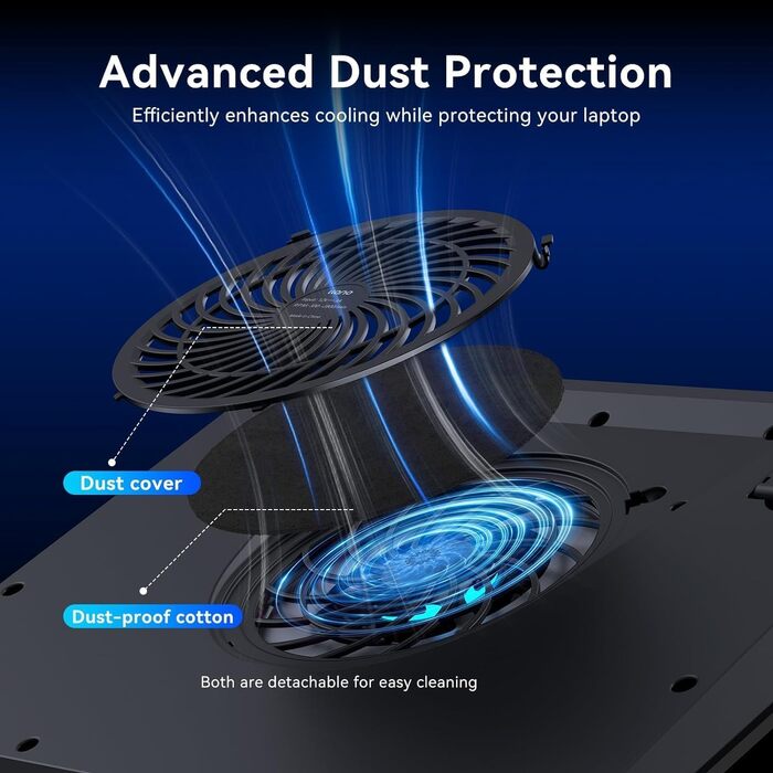 Охолоджувач для ноутбука llano V12, підставка з вентиляторами (без RGB), Cooling Pad