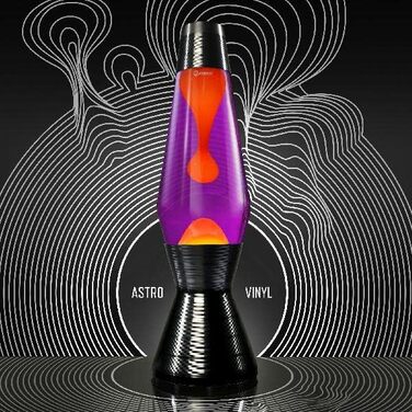 Лава-лампа Mathmos Astro Vinyl (чорний/фіолетовий/помаранчевий) — оригінальний британський дизайн 1963 року, ручна робота