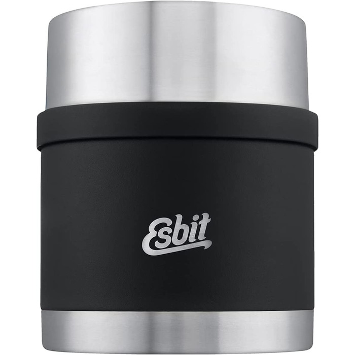 Термос для їжі Esbit Sculptor 500 мл, чорний, з нержавіючої сталі, для гарячих та холодних страв, без манжети