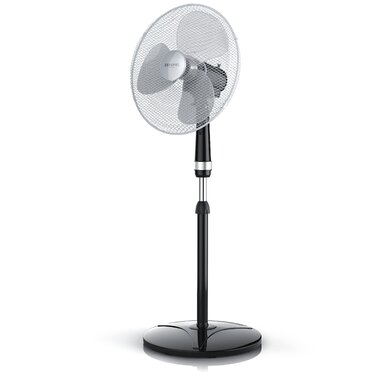Вентилятор підлоговий Brandson 40 см срібно-чорний з осциляцією 80° та 3 швидкостями