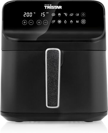 Цифрова аерофритюрниця Tristar 6 л, 1,5 кг, матова чорна, FR-9025, без вікна
