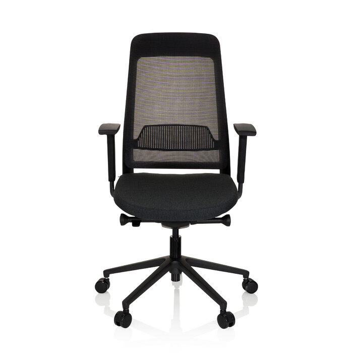 Офісне крісло / поворотне крісло CHIARO T1 BLACK сітка / тканина чорна hjh OFFICE