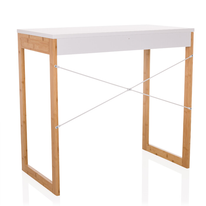 Письмовий стіл TAROLO II (80x42x75 см), 1 шухляда, білий — hjh LIVING