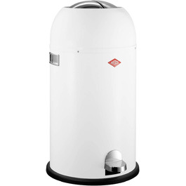 Смітник Wesco Kickmaster 33 л білий, металевий, 37.5x37.5x69 см