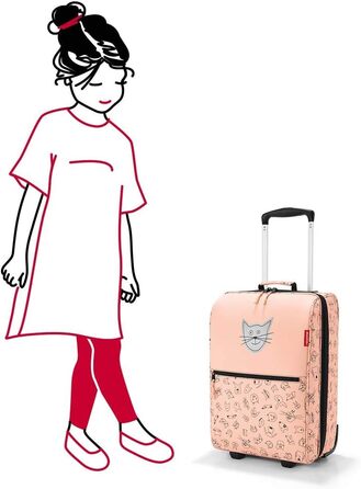 Дитяча валіза reisenthel Trolley XS Kids Cats And Dogs Rose, легка та практична
