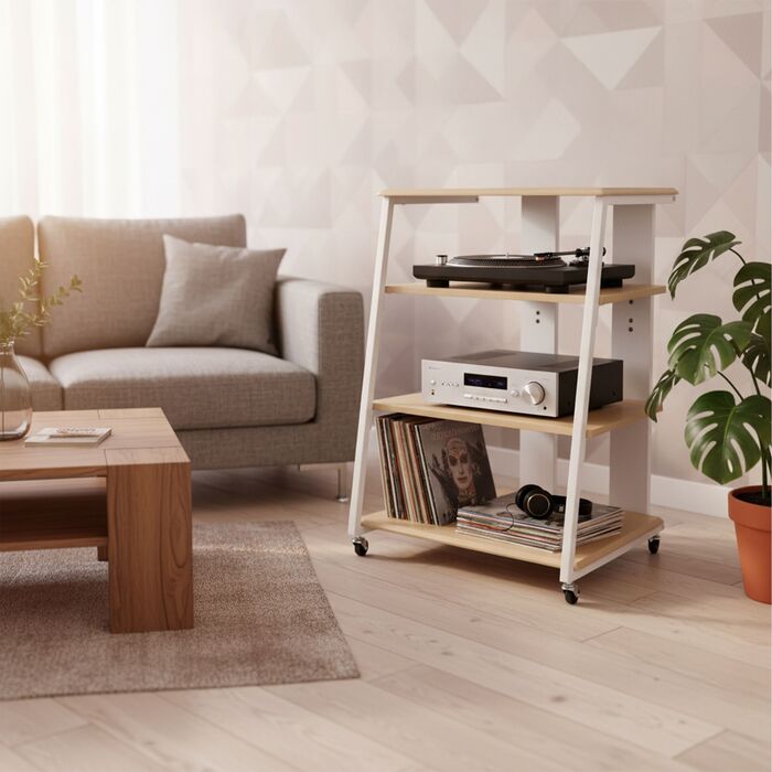 Стеллаж Relaxdays для Hi-Fi апаратури з 4 полицями