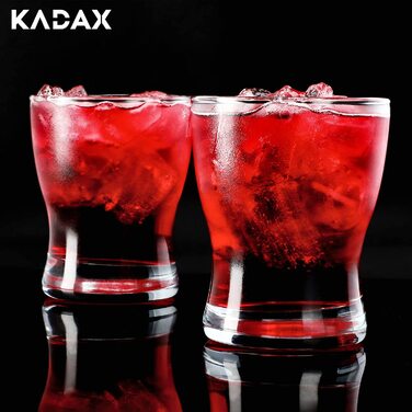 Набір склянок KADAX Nadia 300 мл, 6 шт, універсальні склянки з міцного скла для води, соку, коктейлів, напоїв, пива, для дому, саду та вечірок