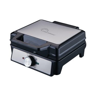 Електричний вафельниця LITTLE BALANCE 8816 Power Waffeln 1600W, антипригарне покриття без PFAS, для товстих та хрустких бельгійських вафель, чорна, 20 x 17 см