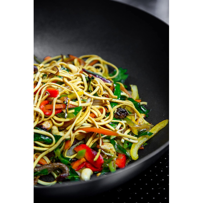 Wok MasterClass 30 см, 2 мм, вуглецева сталь, антипригарне покриття, сталевий ручка, для індукції, до 250°C