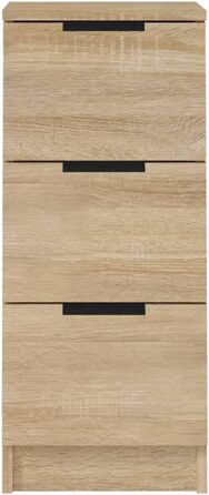 Комод vidaXL з 3 шухлядами, дуб сонома, 30x30x70 см, МДФ, універсальна тумба для зберігання