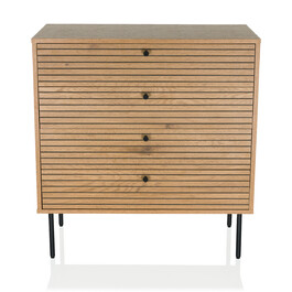 Комод LINNO K 80x40x85 см 4 шухляди дуб hjh LIVING