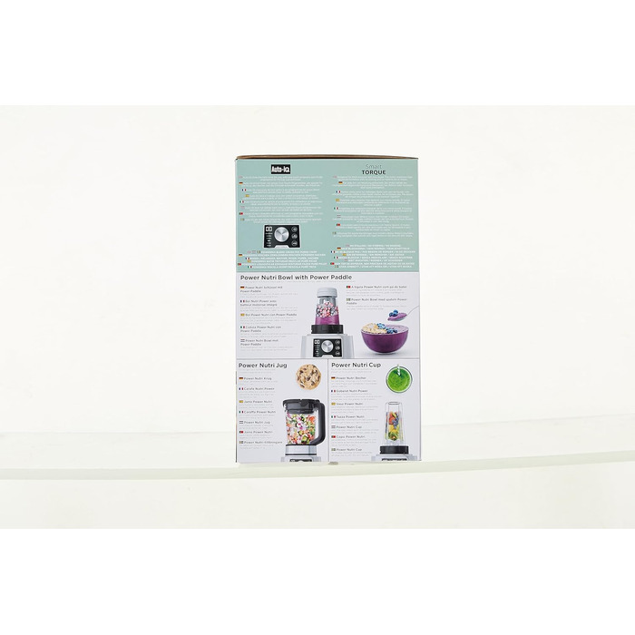 Блендер Ninja Foodi Power Nutri Mixer 3-в-1, 1200 Вт, автоматичні програми, для смузі, густих намазок і заморожених напоїв, 2,1 л глечик, 700 мл стакан і 400 мл чаша з Power-мішалкою, сріблястий, CB350EU