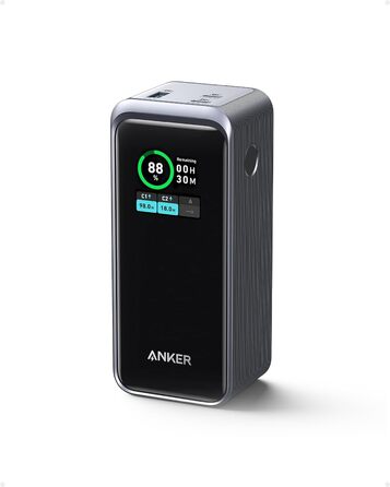 Power Bank Anker Prime: 20000 mAh, 200W, 2 x USB-C, USB-A, сумісний з iPhone, Samsung, MacBook, Dell
