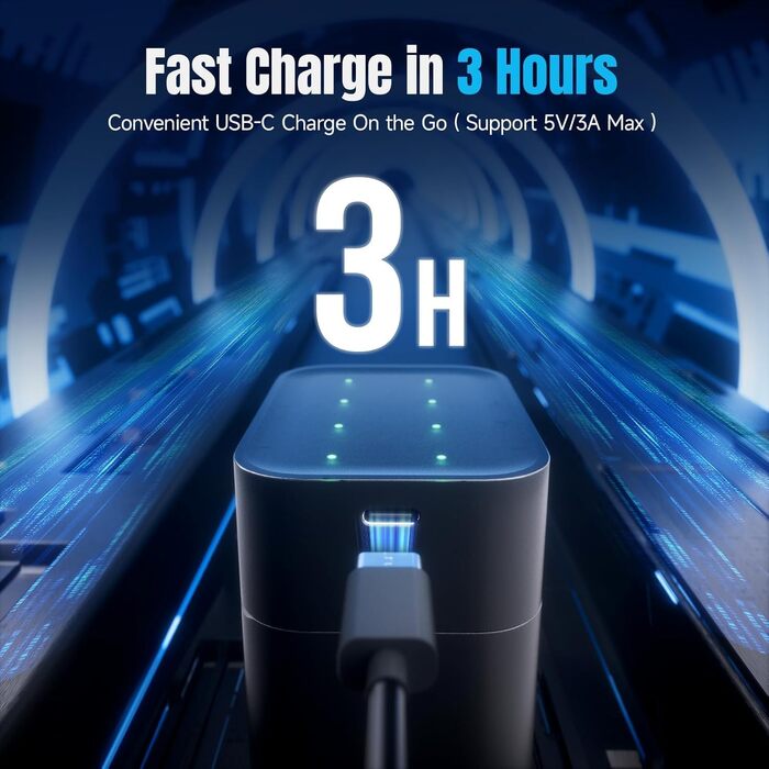 Набір акумуляторів AA Li-ion 1.5V 3600mWh (8 шт.) з зарядним пристроєм, висока ємність, 2000 циклів перезарядки