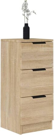 Комод vidaXL з 3 шухлядами, дуб сонома, 30x30x70 см, МДФ, універсальна тумба для зберігання