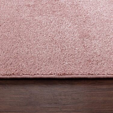 Сучасний коротковорсовий килим Carpetsale24 для вітальні 240x340 см, рожевий — щільний, дуже м'який, праний, легкий у догляді, ідеальний для спальні, їдальні та кухні