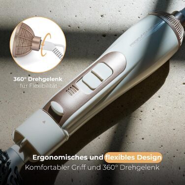 ProfiCare PC HAS 3132 Airstyler 4-в-1: Фен-щітка для локонів, об'єму, випрямлення та сушіння волосся 1000 Вт, бежевий
