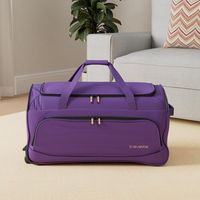 Дорожня сумка на колесах Travelite Basics Fresh L, 89 л, лілова, 71 см