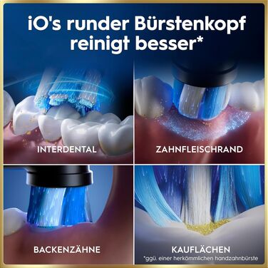 Електрична зубна щітка Oral-B iO Series 9, Sapphire Blue (чорний/синій), магнітний привод, преміум-якість
