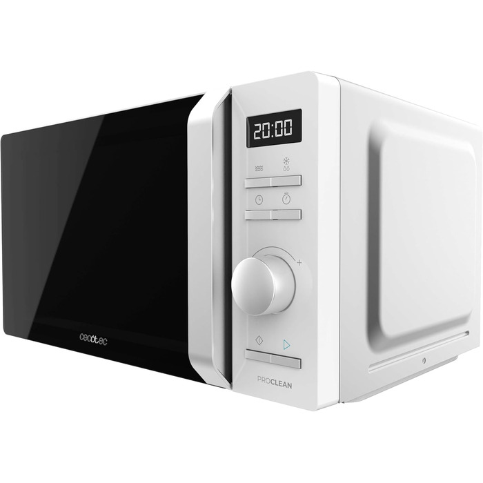 Мікрохвильова піч Cecotec Proclean 5010 Inverter White, 700 Вт, 19 л, 5 режимів, 8 програм, таймер 30 хв, звуковий сигнал, тарілка 245 мм