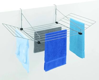 Сушарка для білизни Metaltex 406902 для балкона, з розкладними боками, пластикове покриття, 12 м