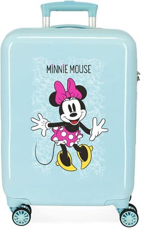 Дитяча валіза Disney Minnie, зелена, 40x55x20 см, ABS, кодовий замок, 34 л, 2,8 кг, 4 подвійних колеса, ручна поклажа