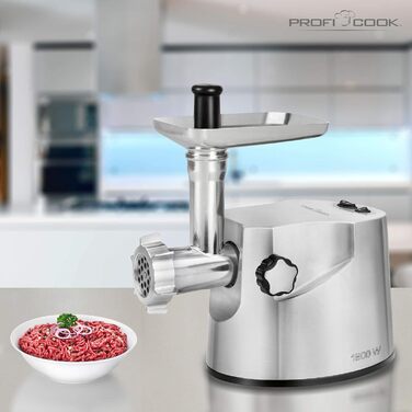 Електрична м'ясоподрібнювач Profi Cook PC-FW 1060, 1000W: для м'яса, ковбас та фаршу