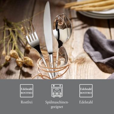 Набір столових приборів Villeroy & Boch New Fresh Basic на 6 осіб (24 предмети) з нержавіючої сталі, для посудомийної машини