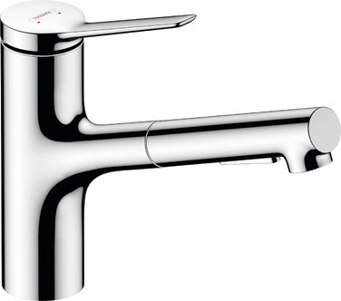 Змішувач кухонний Hansgrohe Zesis M33 з витяжним душем, 2 режими, висота виливу 150 мм, поворотний на 150°, хром