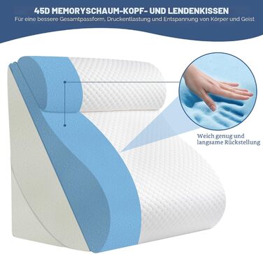 Набір з 4 подушок-кусочків з memory foam для підтримки спини та попереку. Подушки-кусочки для лікування болю в спині, після операцій, для сну.