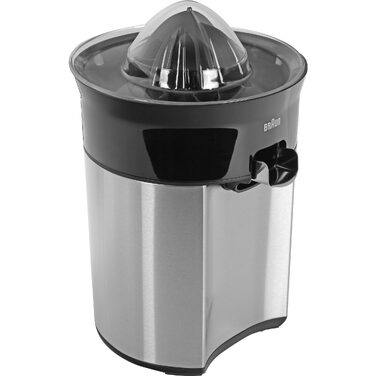 Цитрусовий прес Braun CitrusQuick 5 CJ5050 BK чорний 60W: прямий вилив, система запобігання краплин, автоматичний старт/стоп, легке очищення