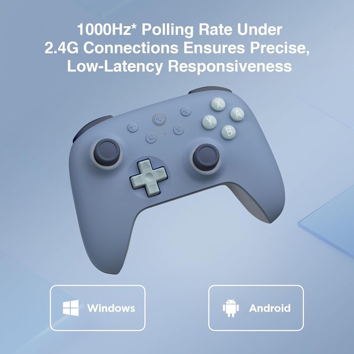 8BitDo Ultimate 2C: Бездротовий контролер для ПК Windows та Android, 1000 Гц, Hall-ефект, Turbofunktion (ДНК)