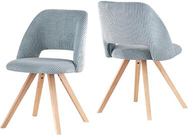 Комплект стільців B&D home Mary 2 шт, антрацит, сучасний м'який кухонний і офісний стілець з корду для вітальні, їдальні, спальні, в стилі модерн та кантрі