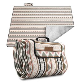 Водонепроникна пляжний коврик Veddelholzer Boho 200 x 200 см, ізольована підстилка для пікніка, кемпінгу та парку, стійка до піску