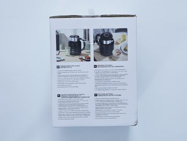 Електрочайник Taylor Swoden Asher з регулюванням температури 45-100°C, 1.7 л, ретро стиль, нержавіюча сталь, 2200 Вт, чорний, функція підтримки тепла