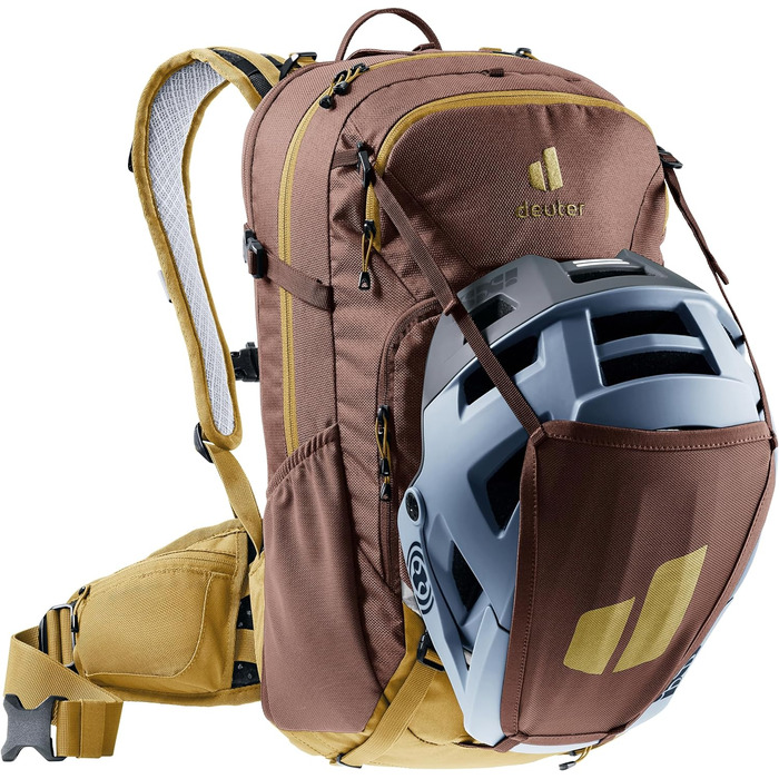 Жіночий велосипедний рюкзак Deuter Attack 18 SL з протектором, колір Raisin-almond, 18 л
