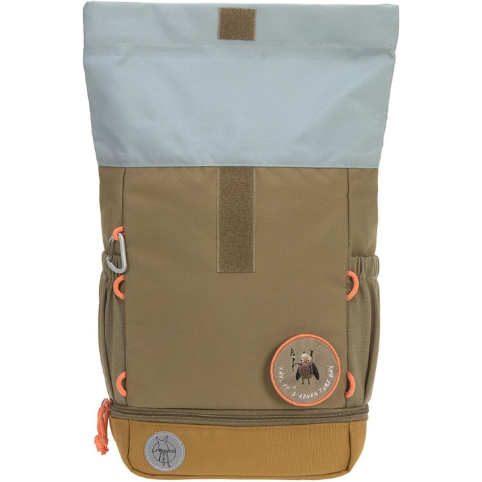 Дитячий рюкзак LÄSSIG Rolltop, водовідштовхувальний, 11 л, з грудною стяжкою, оливковий колір