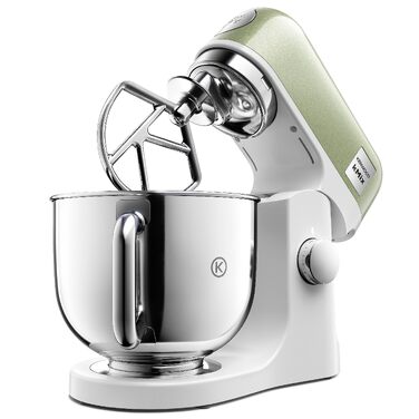 Кухонна машина Kenwood kMix Editions KMX760BC, 1000 Вт, чаша з нержавіючої сталі 5 л, набір для кондитерських виробів та захист від бризок, Зелений металік