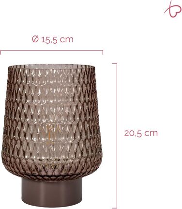 Світлодіодна настільна лампа Pauleen Sparkling Glamour з таймером на батарейках, сіра