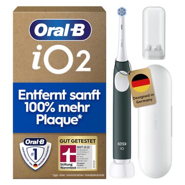 Електрична зубна щітка Oral-B iO Series 2, набір з 2 шт, чорний/зелений (Forest Green)