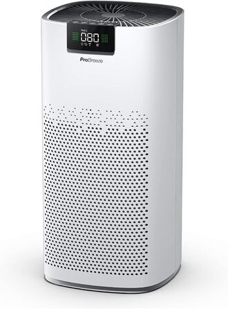 Очищувач повітря Pro Breeze з HEPA 13, UV-C лампою, іонізатором та вугільним фільтром, CADR 460 м³/год, для великих приміщень до 140 м², до 99,95% очищення