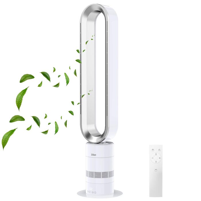 Вентилятор Zilan Turmventilator з пультом дистанційного керування, BLDC мотор, 10 режимів, 900 м³/год, коливання, таймер, сенсорний дисплей