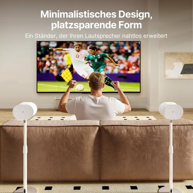 Стійки для колонок Sonos Era 100/300 PEGZONE з регулюванням висоти, білі - 2 шт.